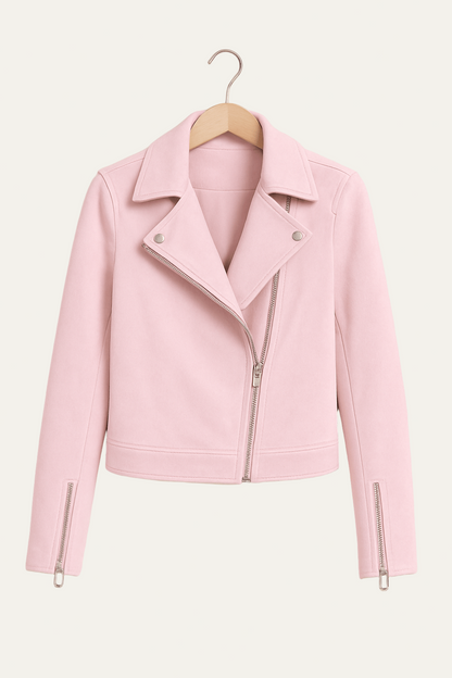 Ladies Slim Fit Biker Jacket