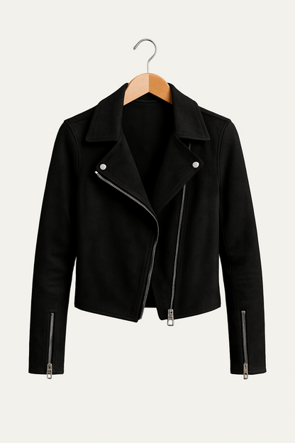 Ladies Slim Fit Biker Jacket