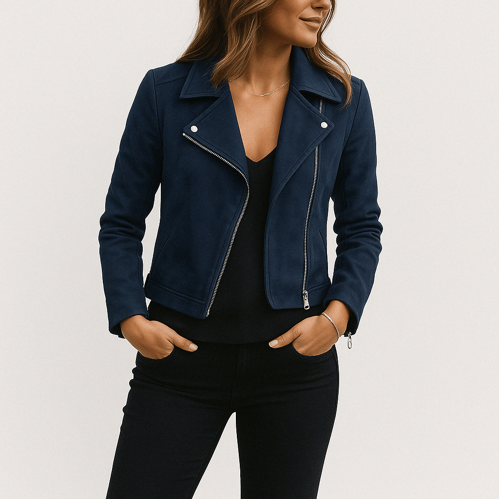 Ladies Slim Fit Biker Jacket