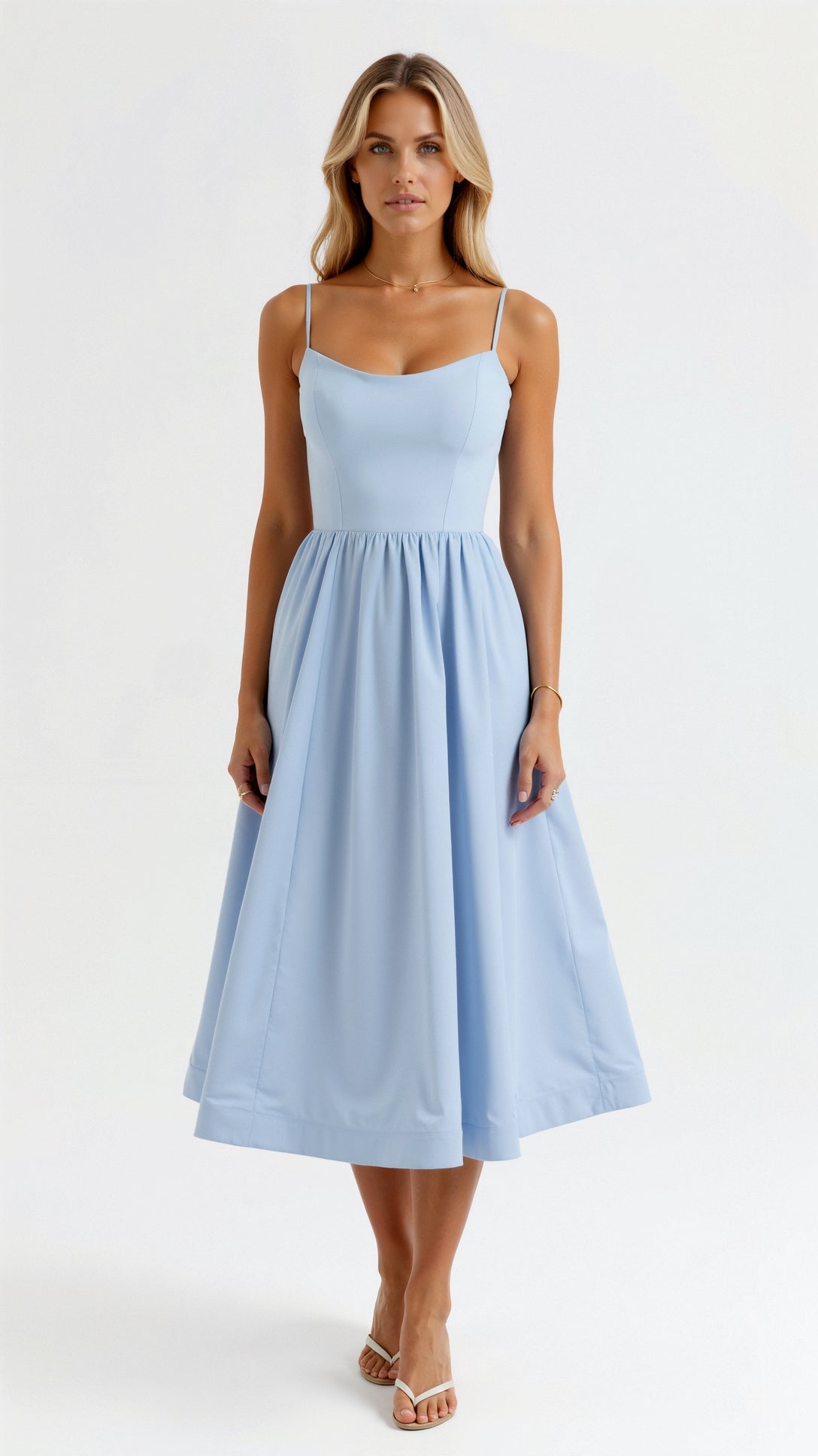 Elegant Mid Length Ladies Dress