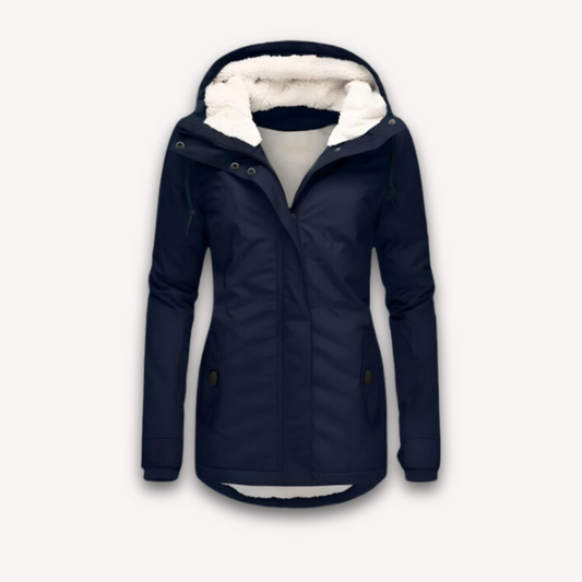 Ladies Insulated Snow Jacket with Faux Fur Inside - OutfitLondon