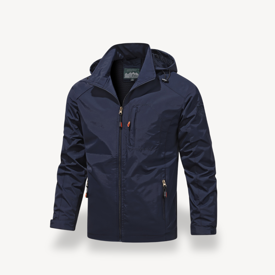 Relaxed Fit Waterproof Zip Up Jacket