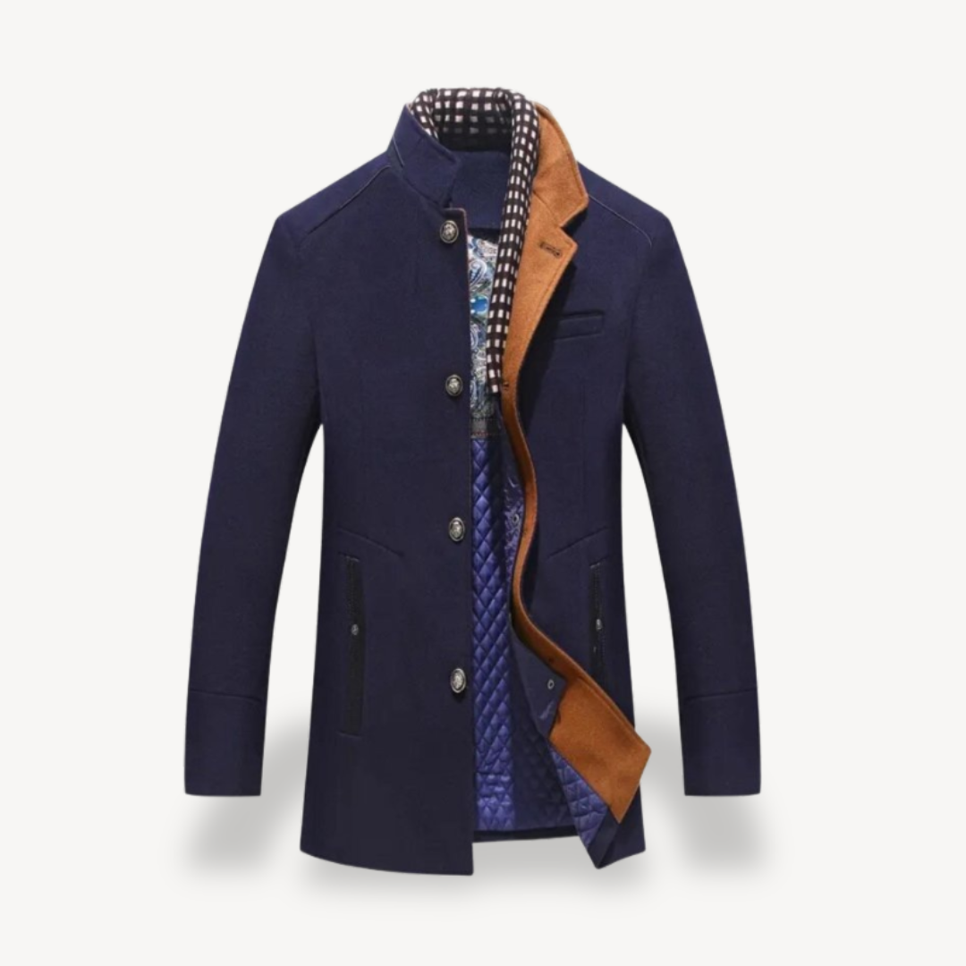Relaxed Fit Mens Button Down Coat