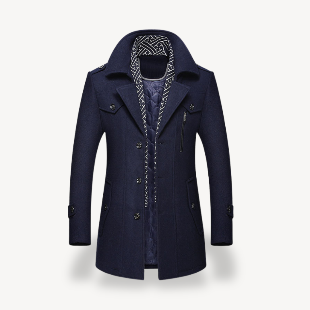 Warm Mens Coat with Fleece Inside