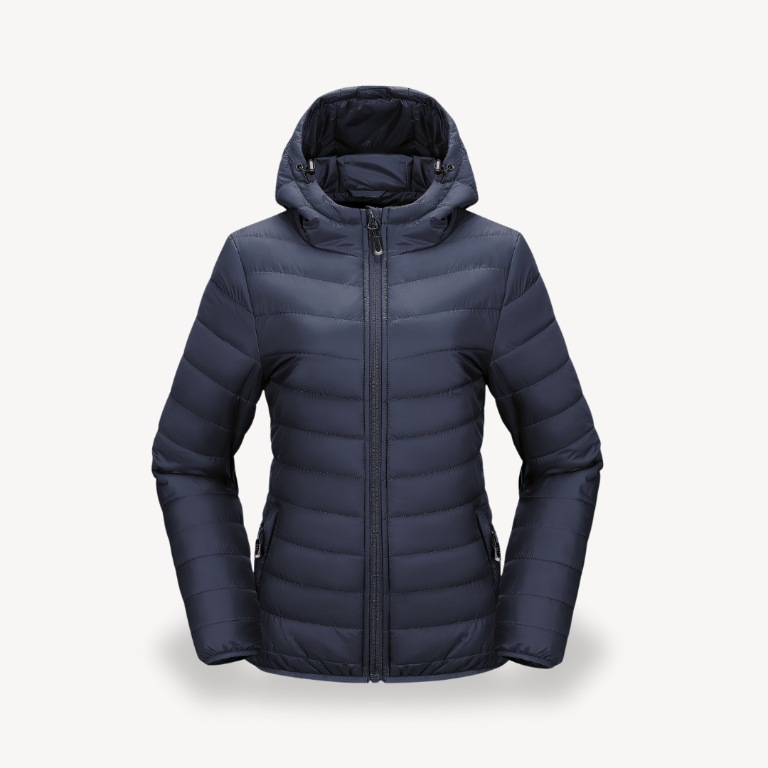 Lightweight Women's Puffer Coat with Hood