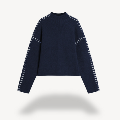 Ladies' Cable Pattern Crew Neck Sweater