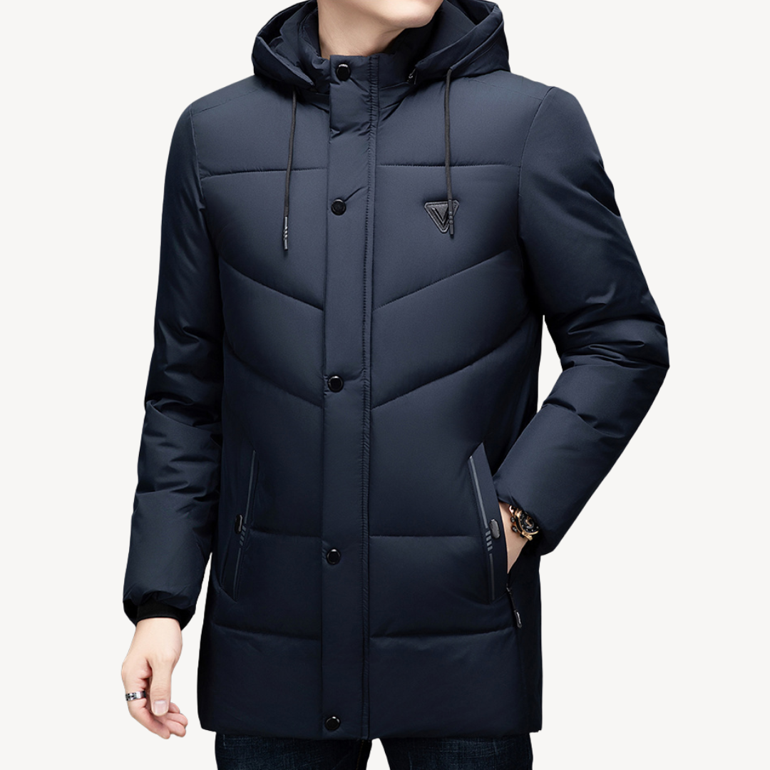 Warm Waterproof Hooded Mens Winter Coat - OutfitLondon