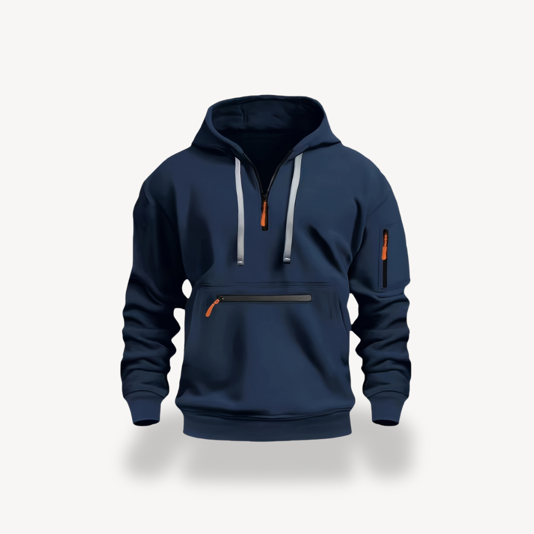 Comfortable Casual Zip Up Hooded Sweatshirt