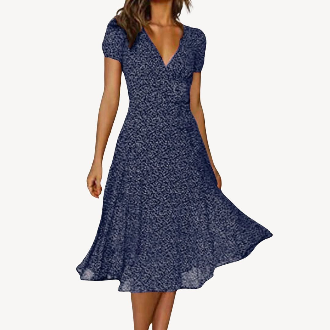 Ladies' Pretty Flower Short Sleeve Dress
