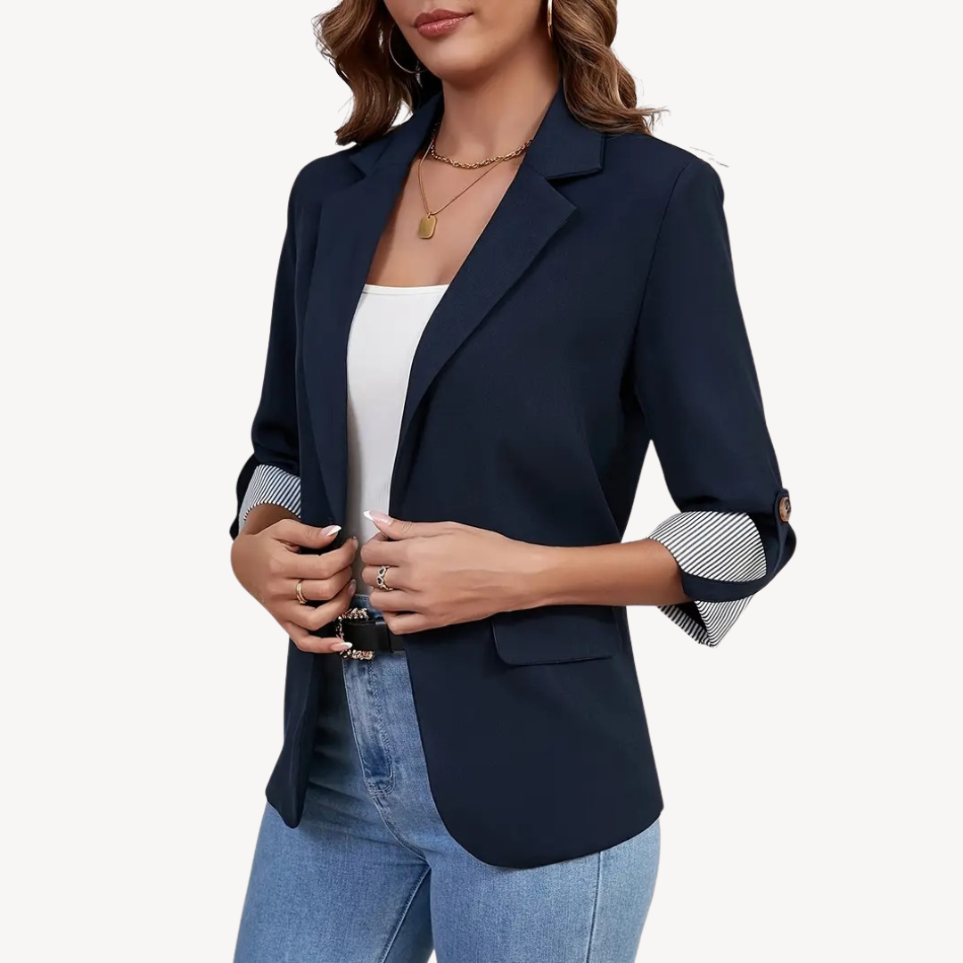 Classic Fit Stripe Jacket Blazer - OutfitLondon