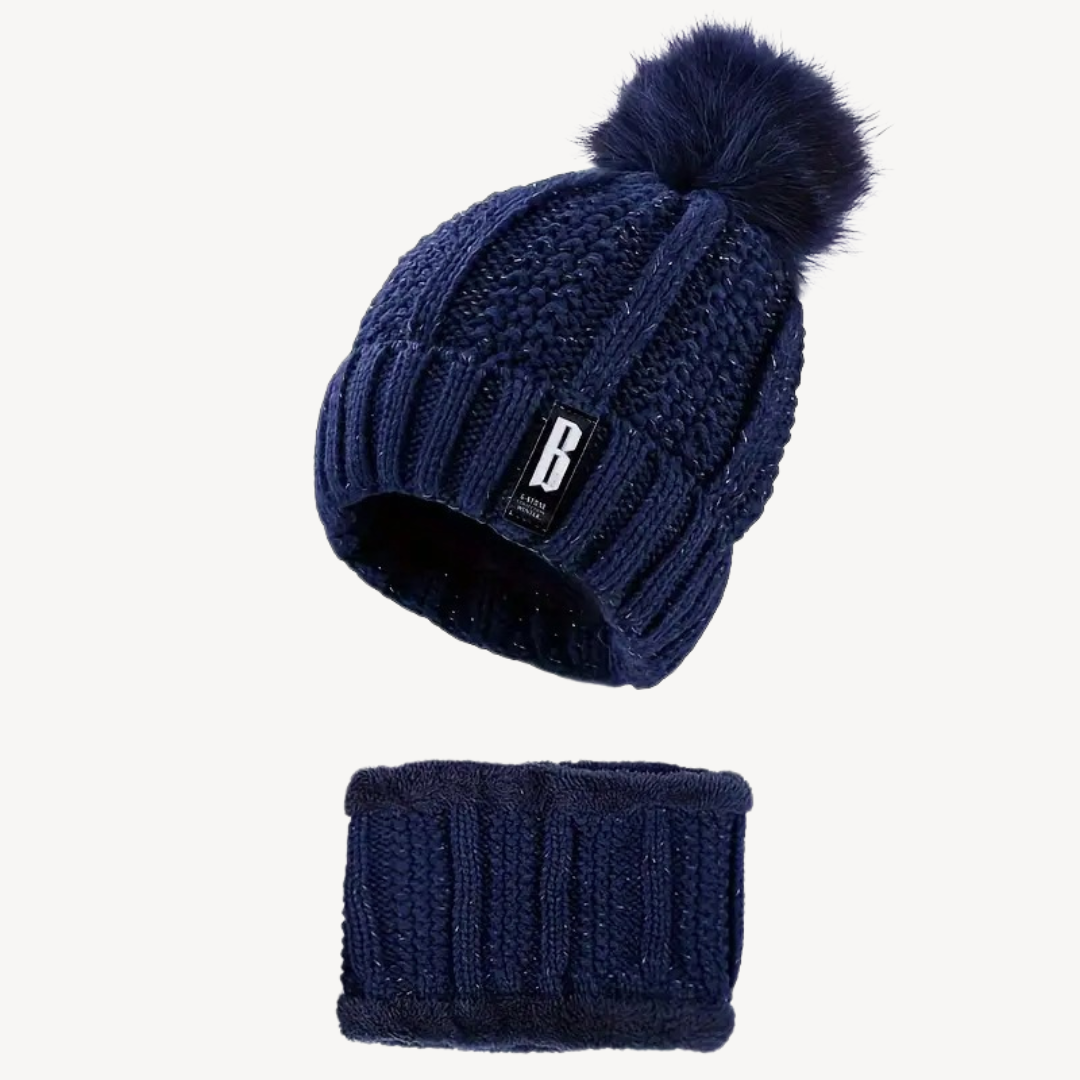 Cozy Wool Winter Hat and Scarf Set for Women