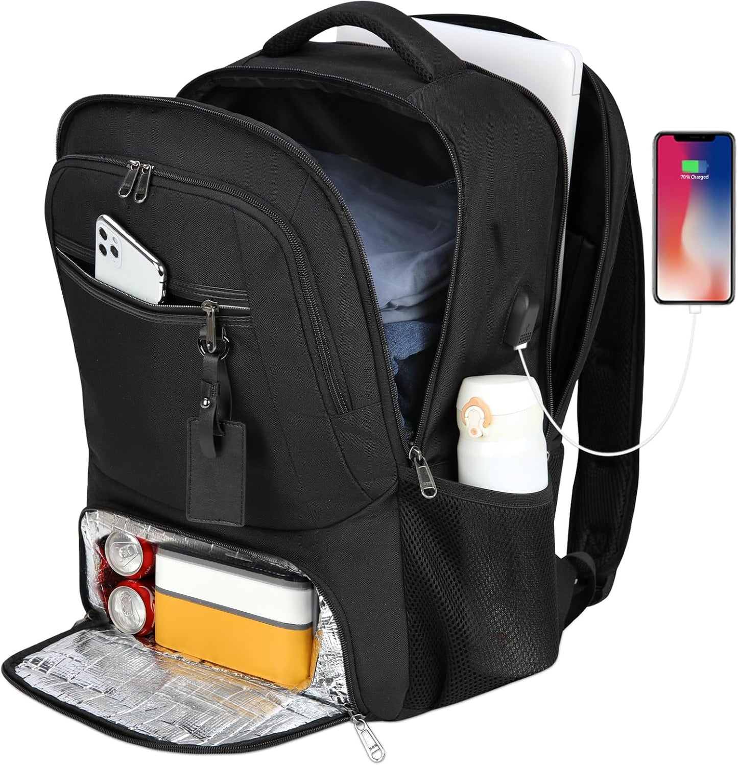 Durable School Backpack with USB Charger Port