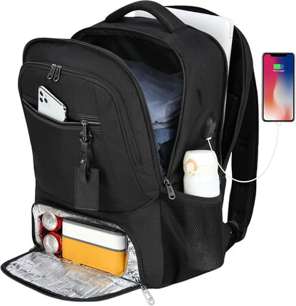 Durable School Backpack with USB Charger Port