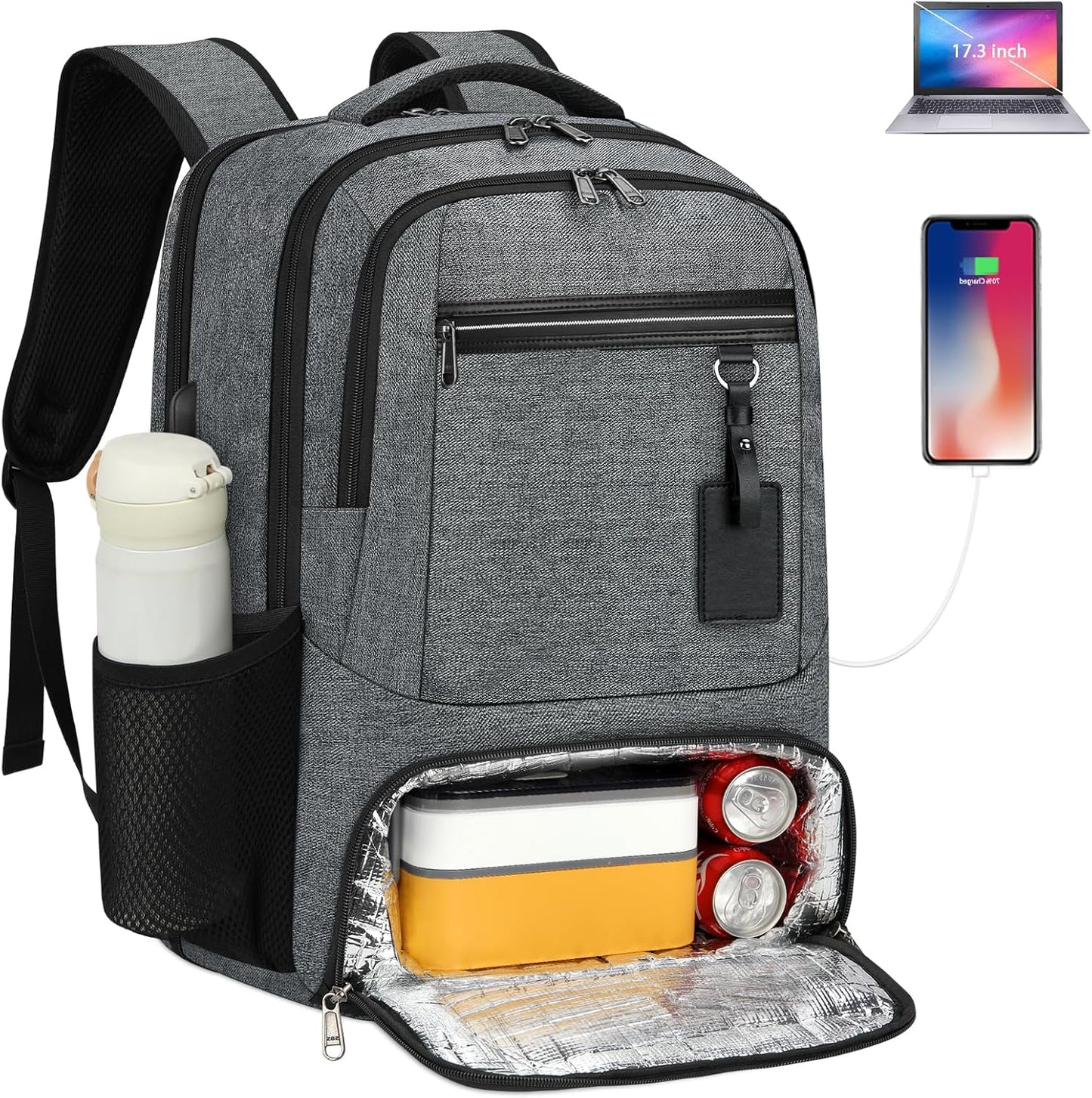 Durable School Backpack with USB Charger Port - OutfitLondon