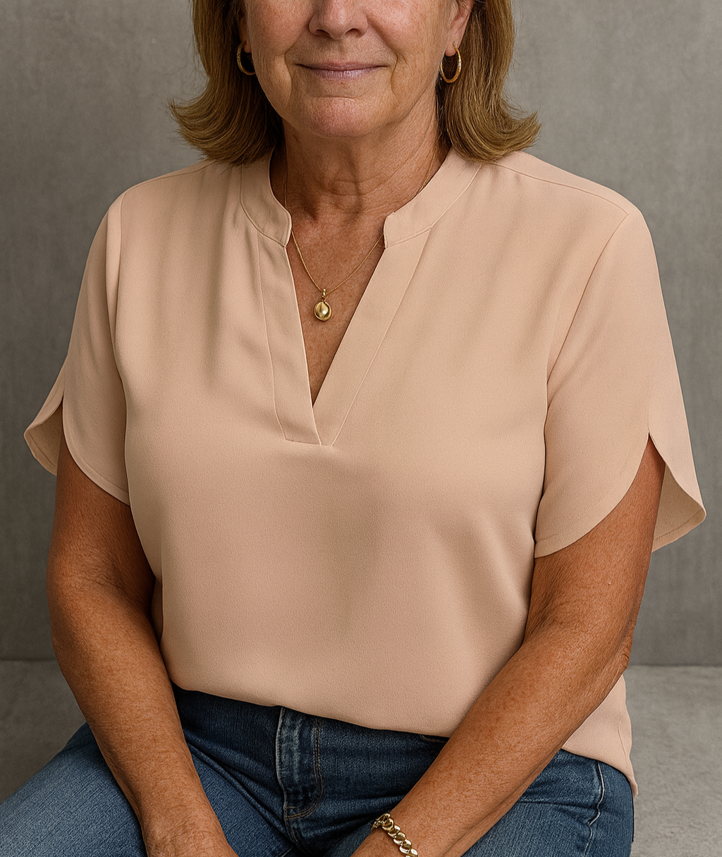 Women's V-Neck Blouse Lightweight