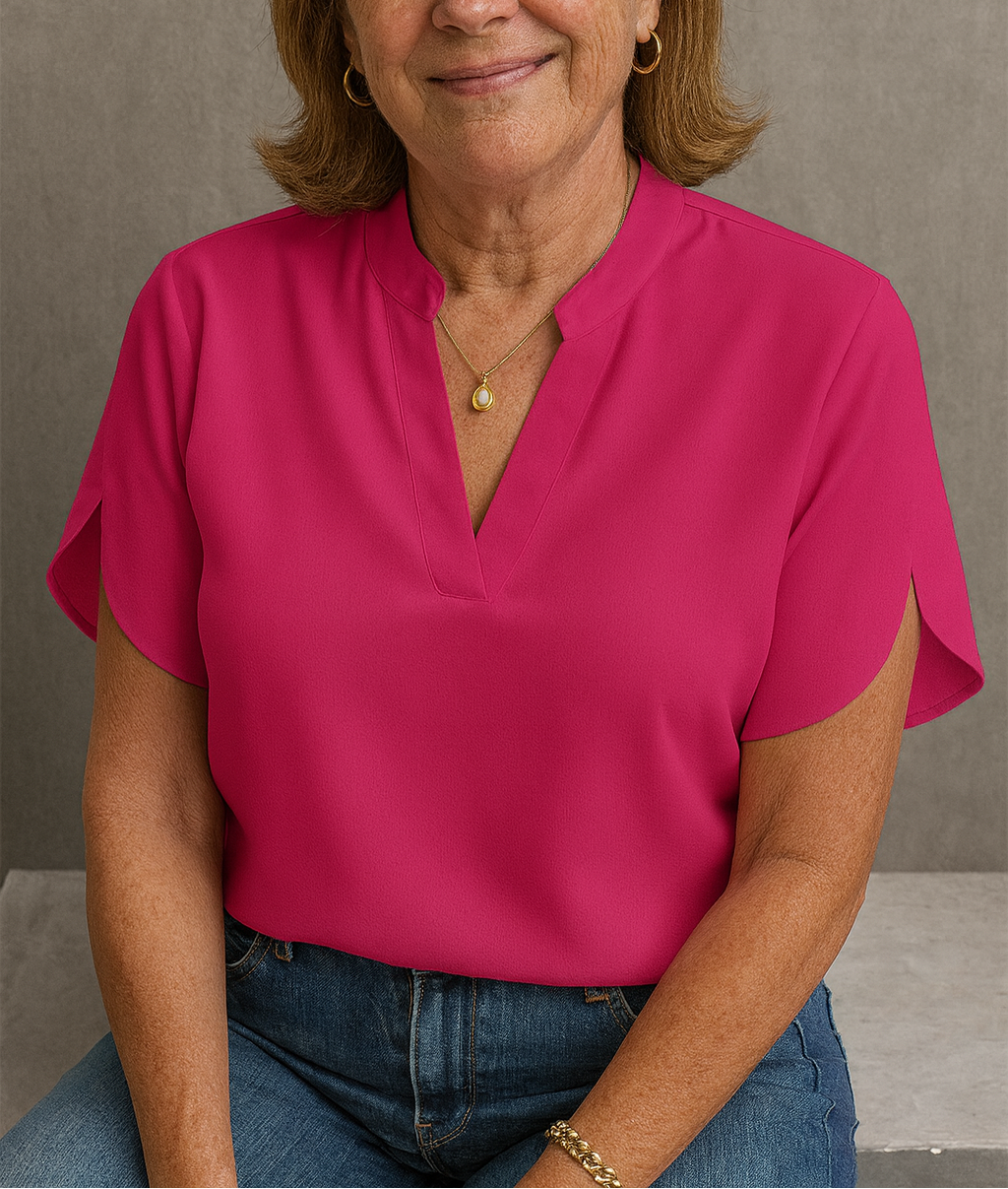 Women's V-Neck Blouse Lightweight