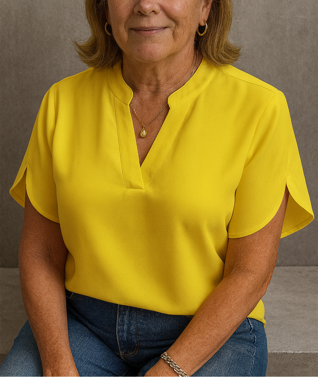 Women's V-Neck Blouse Lightweight
