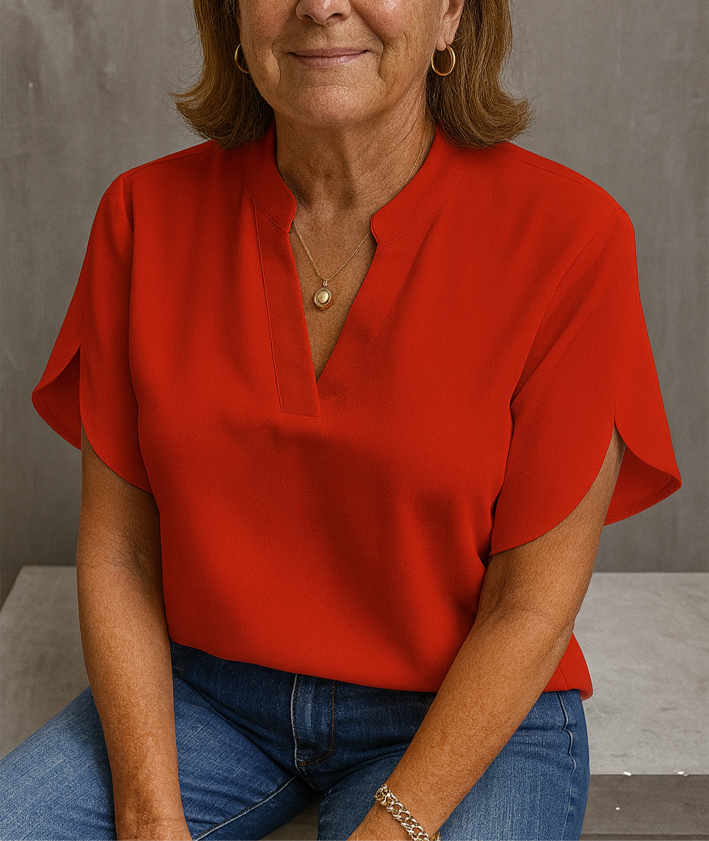 Women's V-Neck Blouse Lightweight