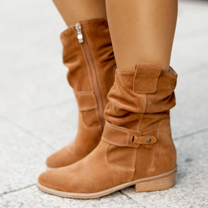 Stylish Low Heel Ankle Boots