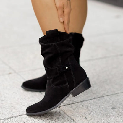 Stylish Low Heel Ankle Boots