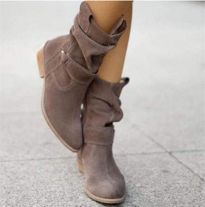Stylish Low Heel Ankle Boots