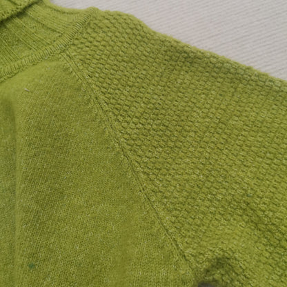 Large Cozy Turtleneck Sweater in Lime Green