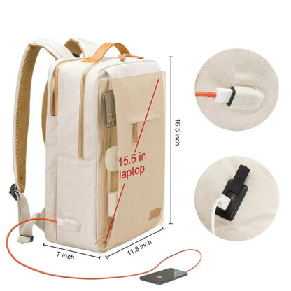 Spacious School Backpack with Laptop Sleeve and USB Charger