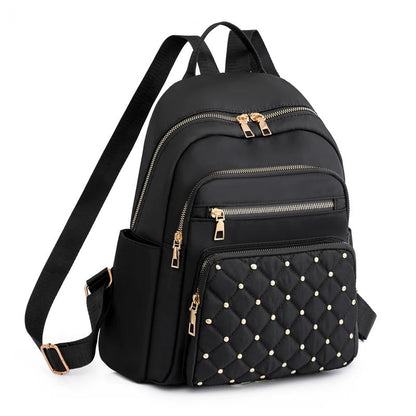 Compact Water-Repellent Nylon Backpack for Ladies - OutfitLondon