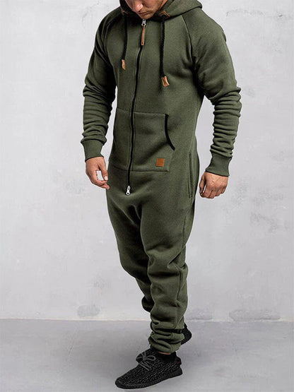 Odette | Relaxed Fit Hooded Fleece Jumpsuit
