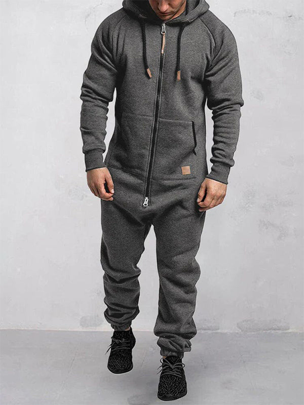 Odette | Relaxed Fit Hooded Fleece Jumpsuit