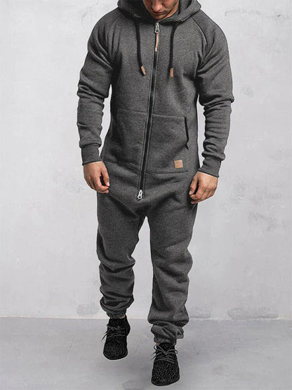 Odette | Relaxed Fit Hooded Fleece Jumpsuit