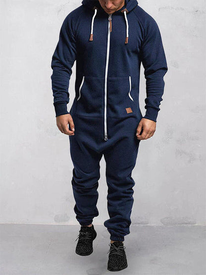 Odette | Relaxed Fit Hooded Fleece Jumpsuit
