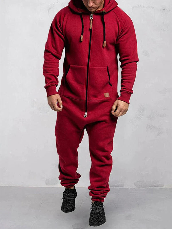 Odette | Relaxed Fit Hooded Fleece Jumpsuit