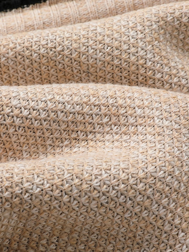 Men's Cozy Ribbed Crew Neck Sweater Cardigan