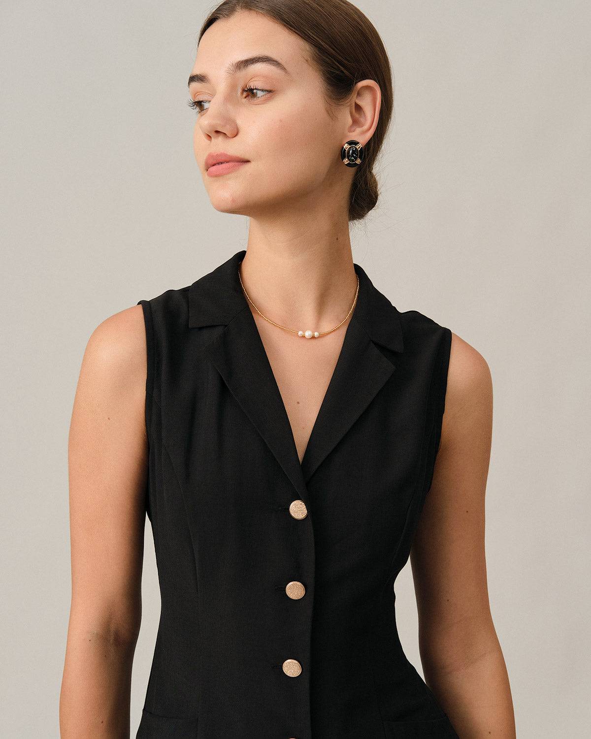 Olivia | V-Neck Tunic Midi Dress Mother of the Bride Outfits