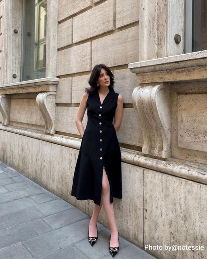 Olivia | V-Neck Tunic Midi Dress Mother of the Bride Outfits