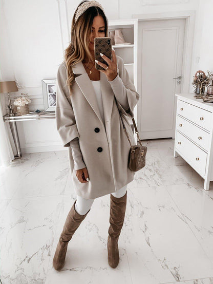 Comfy Loose Fit Ladies Long Parka Jacket