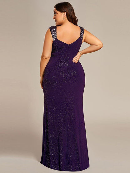Olympia | Bodycon V-Neck Prom Dress with High Slit