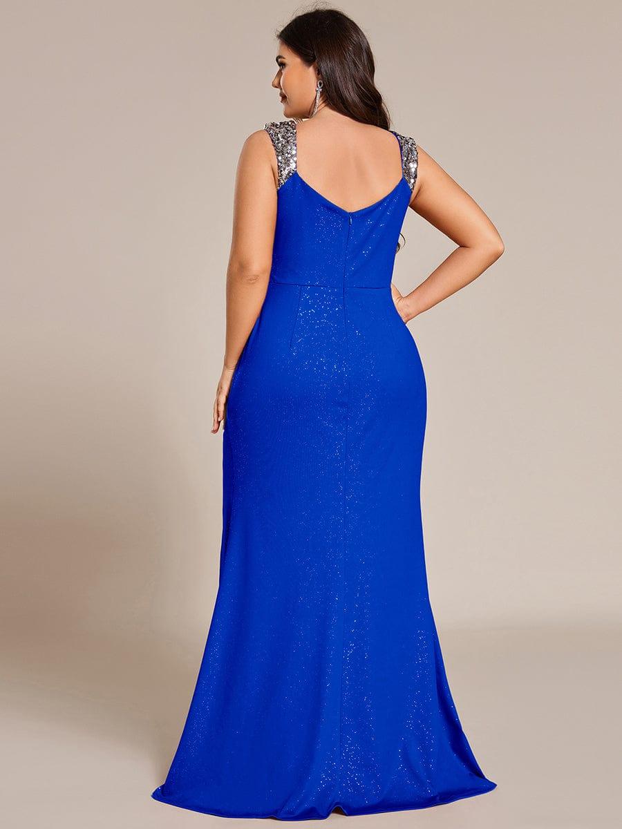 Olympia | Bodycon V-Neck Prom Dress with High Slit