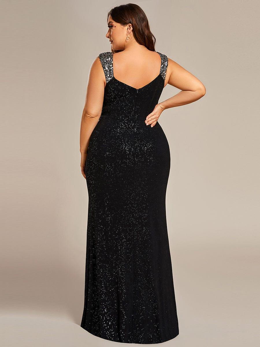 Olympia | Bodycon V-Neck Prom Dress with High Slit