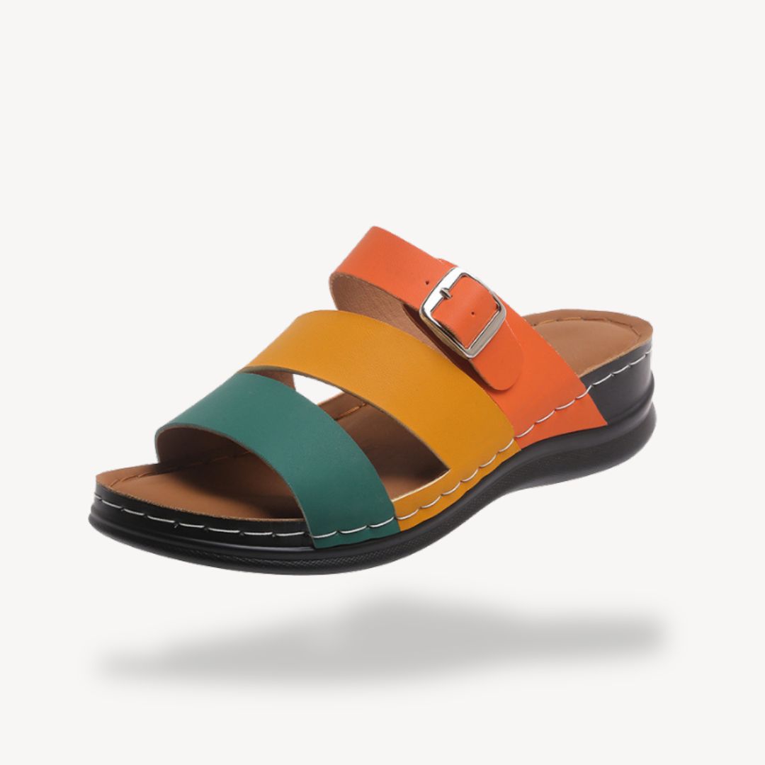 Vibrant Comfortable Leather Walking Sandals - OutfitLondon
