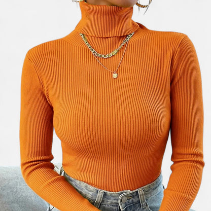 Warm Knitted Women's Turtleneck Jumper