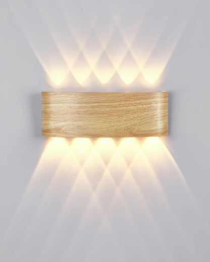 Outdoor Weatherproof Wooden LED Wall Lamp