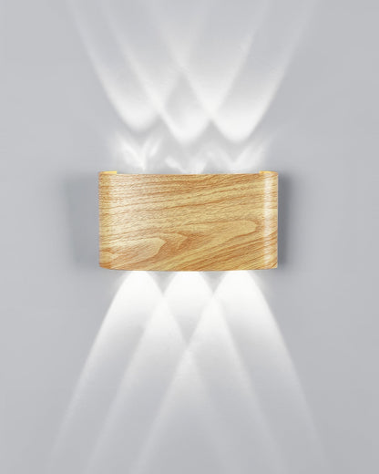 Outdoor Weatherproof Wooden LED Wall Lamp