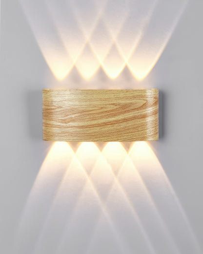 Outdoor Weatherproof Wooden LED Wall Lamp