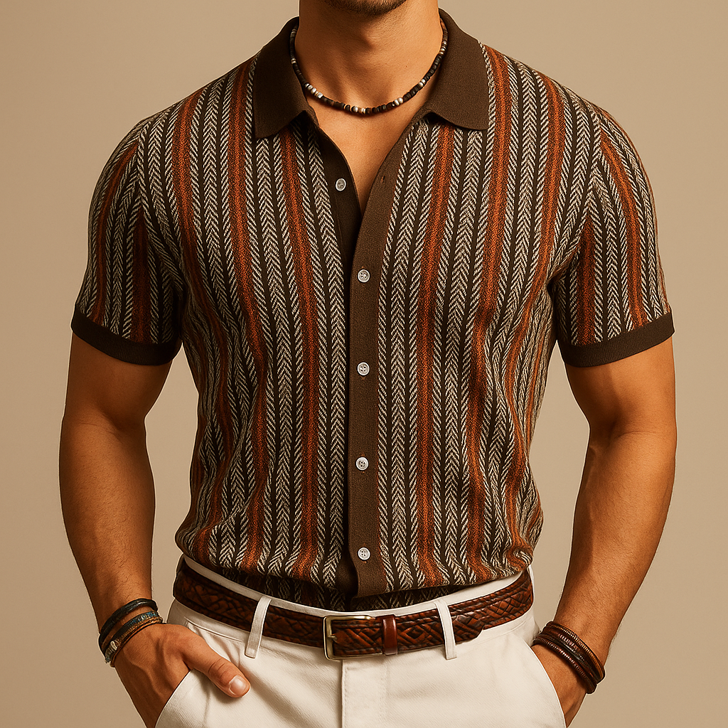Orla | Slim Fit Herringbone Button-Down Shirt