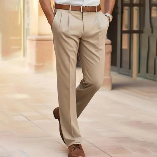 Regular Fit Soft Wool Pants for Men
