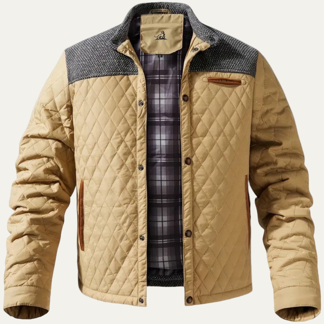 Men's Padded Parka Jacket with Contrast Detail