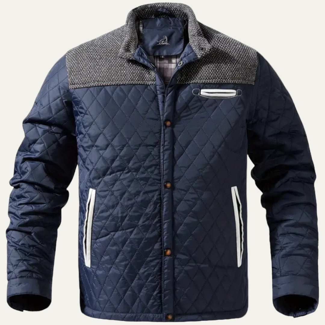 Men's Padded Parka Jacket with Contrast Detail