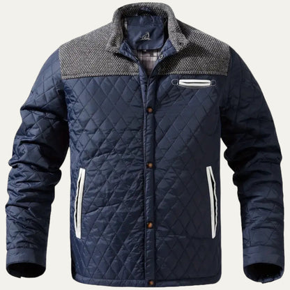 Men's Padded Parka Jacket with Contrast Detail